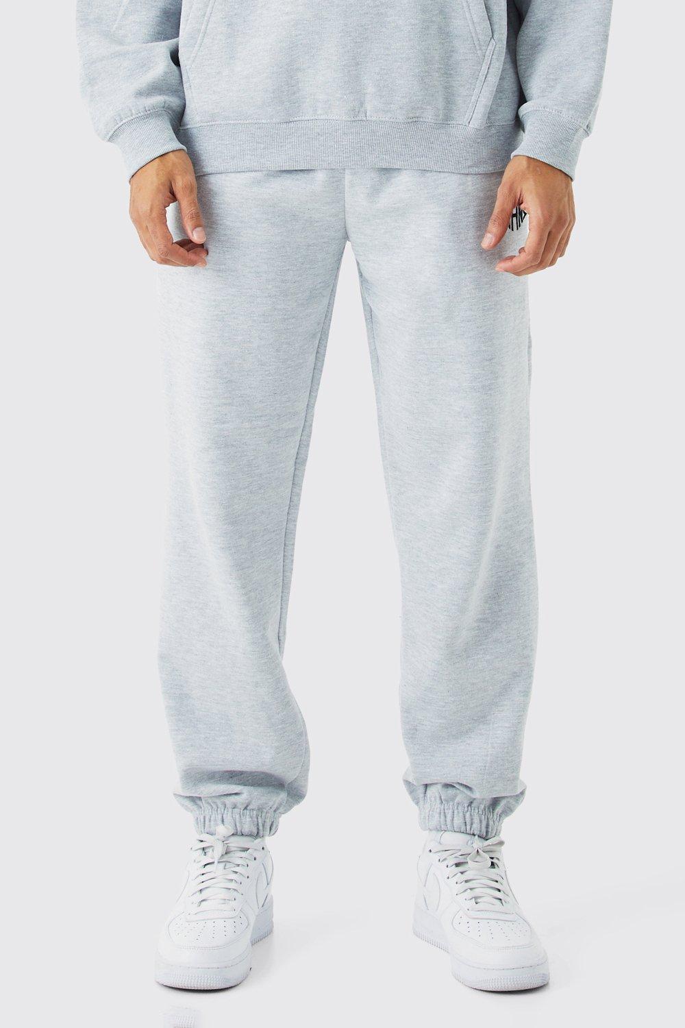 Boohooman grey tracksuit discount bottoms